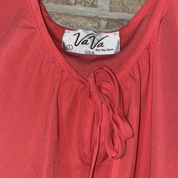 ✅VaVa Cold Shoulder Blouse with front tie - Picture 4 of 7